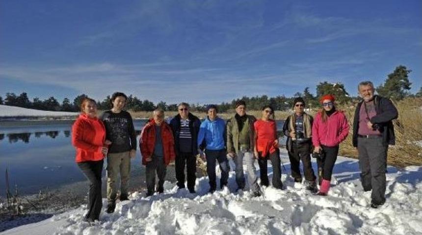 Beyaza B&uuml;r&uuml;nen Honaz'da Doğa Y&uuml;r&uuml;y&uuml;ş&uuml;