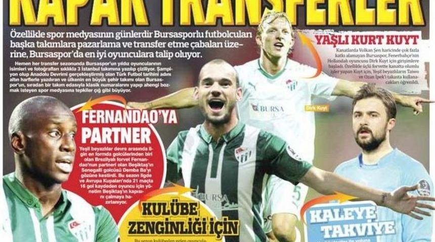 Bursaspor, Sneıjder, Demba Ba, Kuyt Ve Onur Kıvrak&rsquo;ın Peşinde