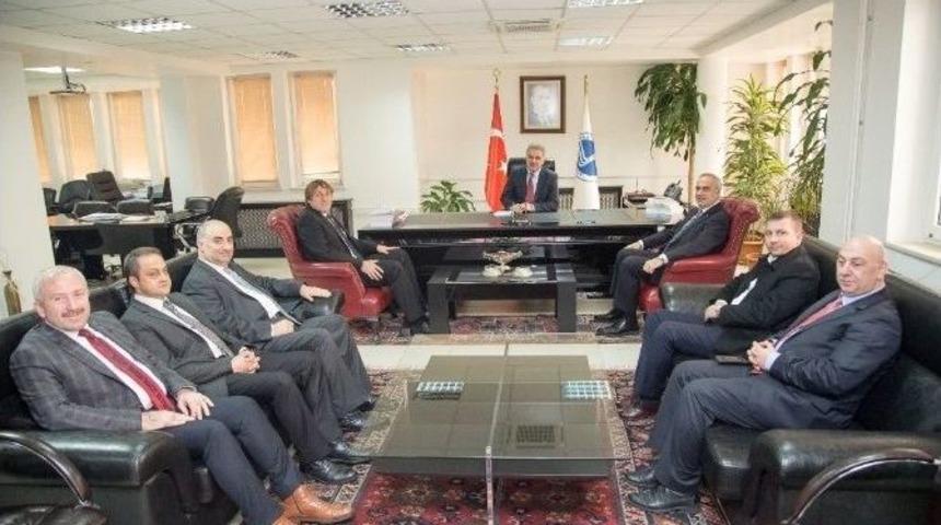 Satso&rsquo;dan Rekt&ouml;r Elmas Ve Baro Başkanı Kazan&rsquo;a Ziyaret