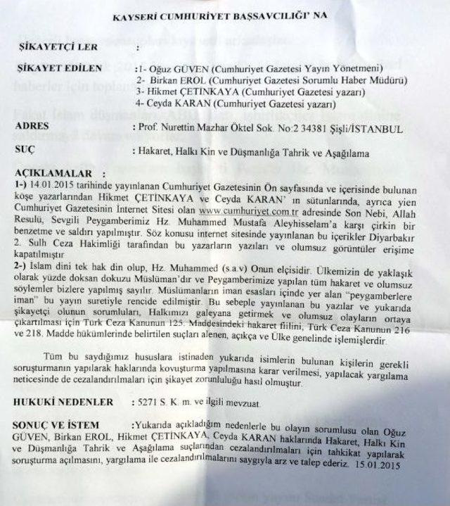 Sp den Cumhuriyet e Su&ccedil; Duyurusu 2