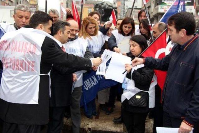 Zonguldak'ta Memurlar Bordro Yaktı