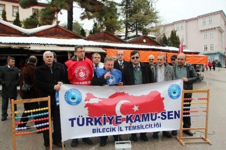 Türkiye Kamu-sen Bilecik Üyelerinin Maaş Protestosu G5
