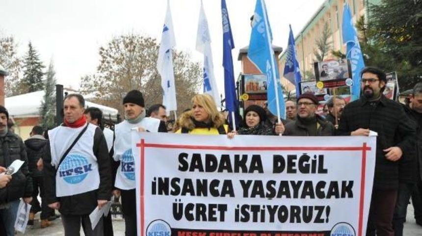 Eskişehir'deki Memurlar Da Bordro Yaktı