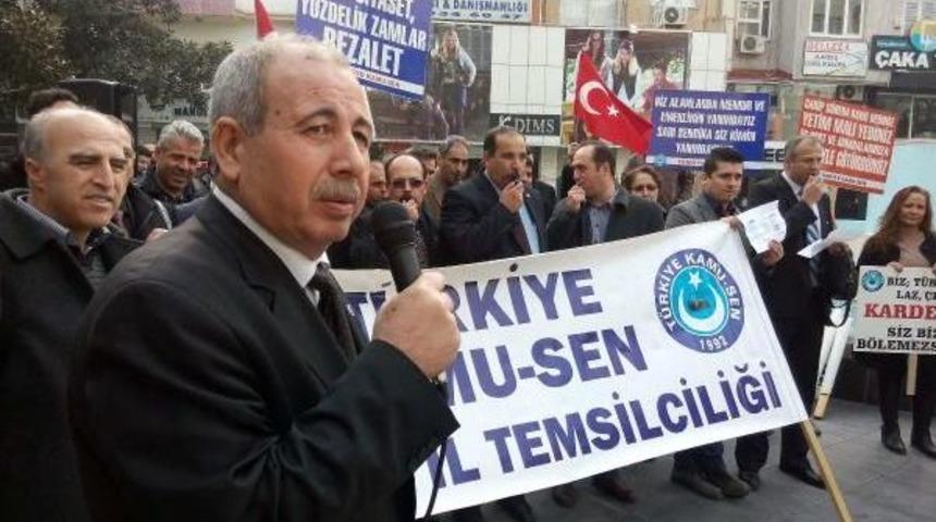 Manisa'daki Memurlar Da Bordro Yaktı