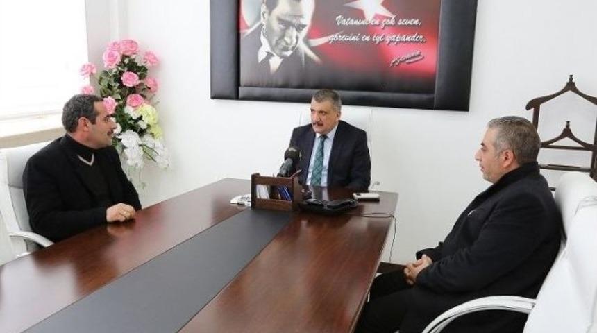 44 Malatyaspor Y&ouml;netimi, Başkan G&uuml;rkan&rsquo;ı Ziyaret Etti