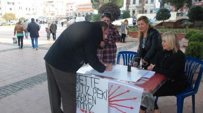 Aliağa Chp&rsquo;den İmza Kampanyası