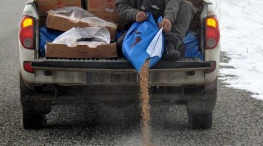 Kırıkkale'de Yaban Hayvanları Için Doğaya Yem Bırakıldı