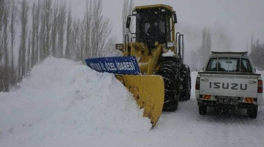 Sivas&rsquo;ta 94 K&ouml;y Yolu Ulaşıma Kapalı