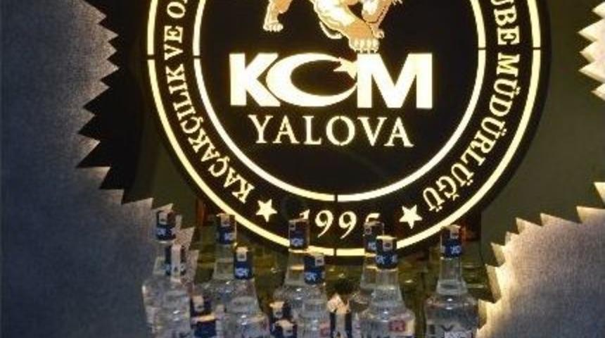 Yalova&rsquo;da 204 Şişe Sahte Rakı Ele Ge&ccedil;irildi