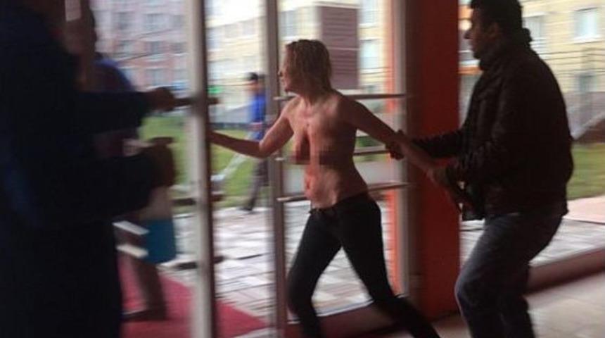 Yarı &Ccedil;ıplak Rus Kadının &Ccedil;ığlıklarıyla Uyandılar