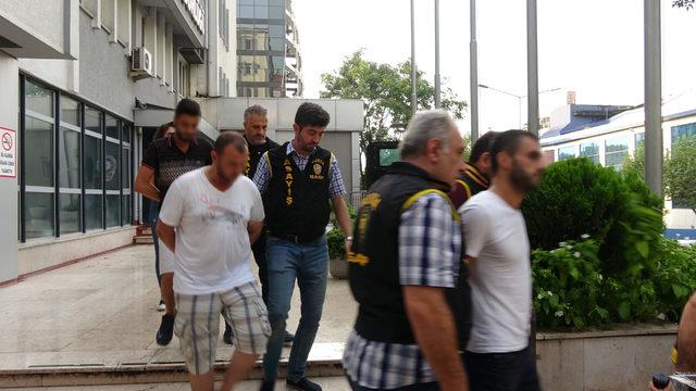 Bursa'da yakalanan gasp çetesi adliyeye sevk edildi