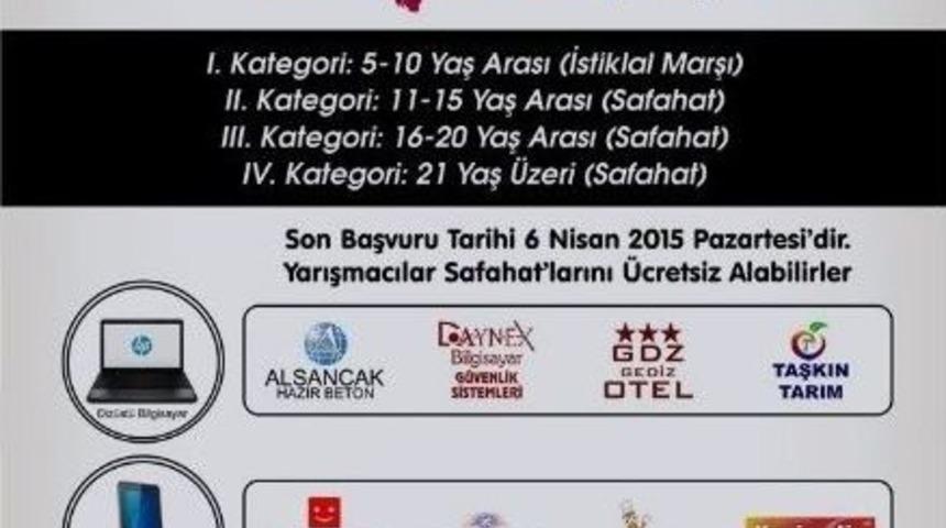 Gediz&rsquo;de &ldquo;safahat&rsquo;ı Okuma Ve Anlama Yarışması&rdquo; M&uuml;racaatları Başladı
