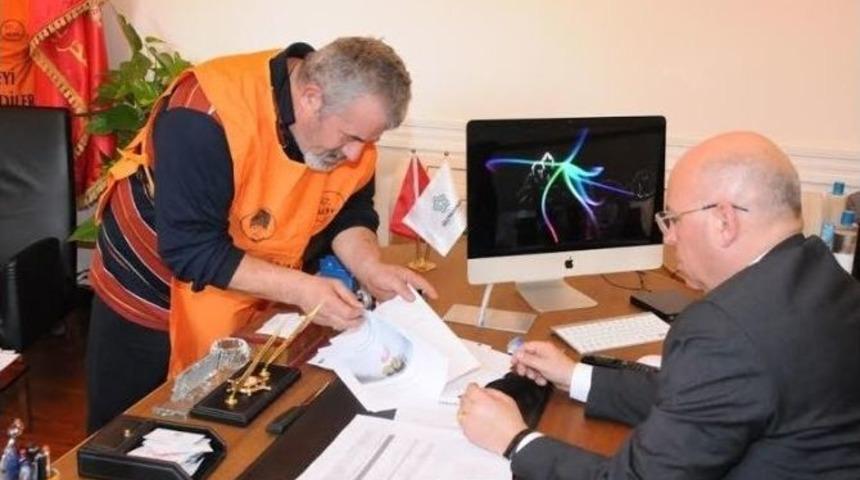 57. Alay Y&uuml;r&uuml;y&uuml;ş Komitesi S&uuml;leymanpaşa Belediye Başkanı Ekrem Eşkinat&rsquo;ı Ziyaret Etti