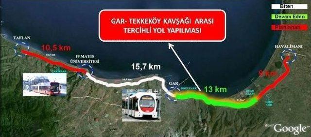 Atakum’a 400 Metrelik İskele, Tekkeköy’e Raylı Sistem