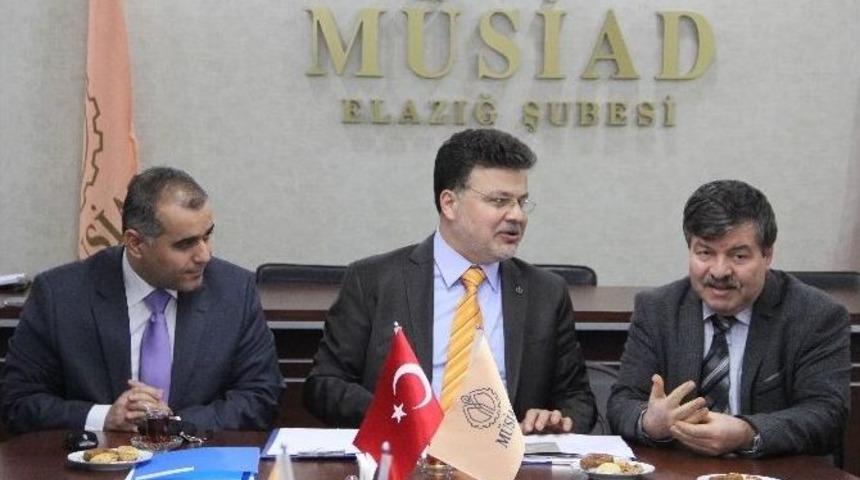 M&uuml;siad Elazığ Şubesi Dost Meclisi&rsquo;nde Su &Uuml;r&uuml;nleri Ve Tarım Konuşuldu