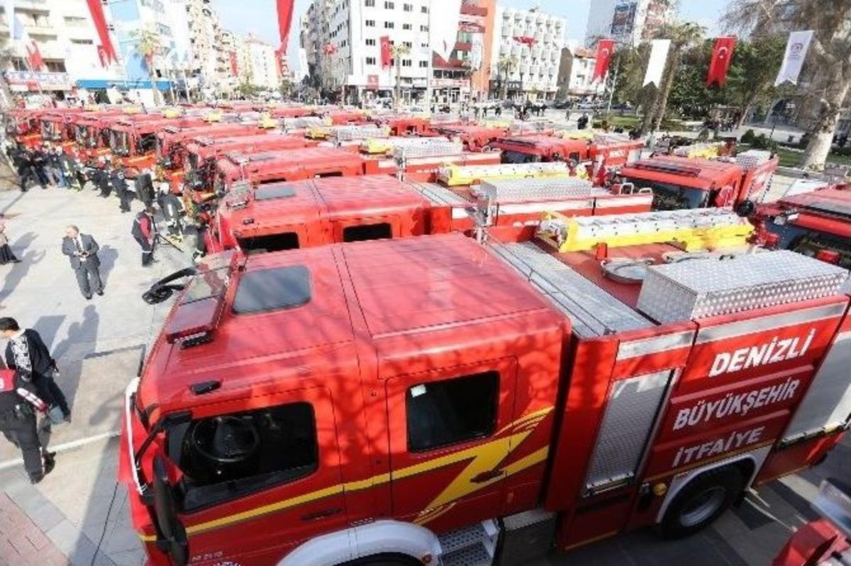 Denizli&rsquo;ye 30 Yeni İtfaiye Aracı