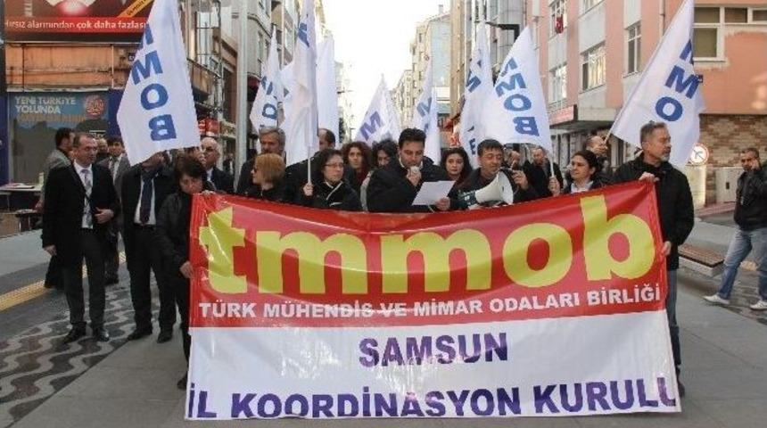 Samsun&rsquo;da Tmmob &Uuml;yelerinden Torba Yasa Tepkisi