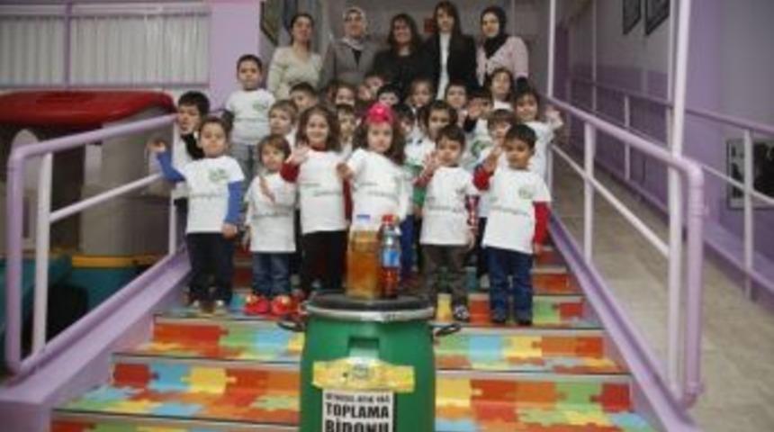 Geri Kazanım Projesi&rsquo;ne En B&uuml;y&uuml;k Destek Miniklerden