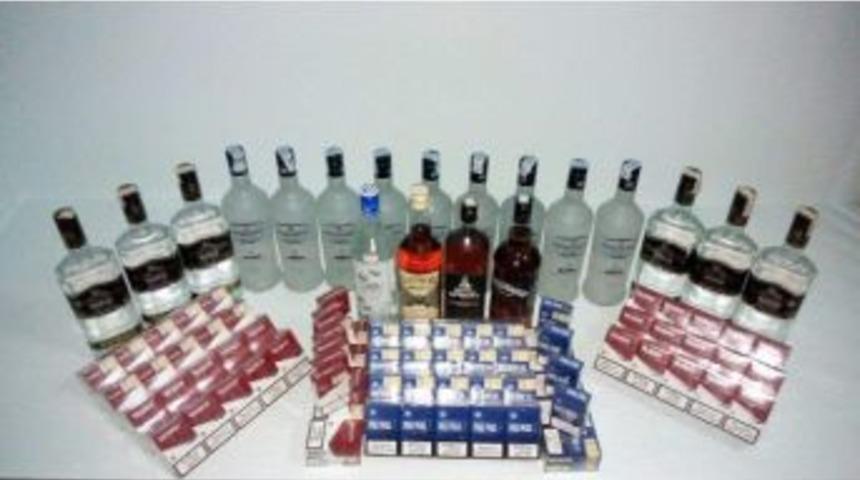 Trabzon’da Kaçak İçki Ve Sigara Operasyonu