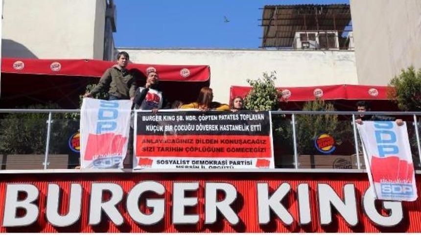 Mersin'de Burger King Şubesinde Sdp Eylemi