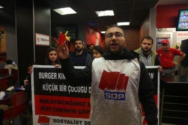 Mersin de Burger King Şubesinde Sdp Eylemi 1