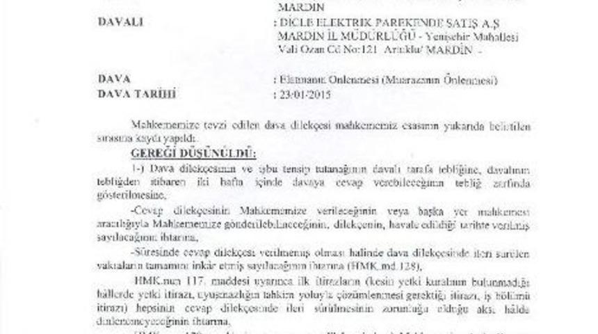 Marsu, Dedaş&rsquo;a A&ccedil;tığı Davayı Kazandı