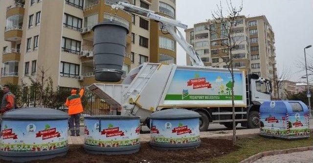 Yeşilyurt Belediyesi’den Modern Çöp Konteyner Sistemi