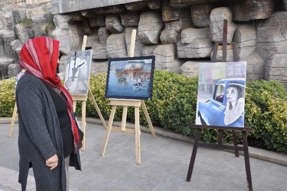 Siverek Halk Eğitim Merkezi Kursiyerlerinden Resim Sergisi