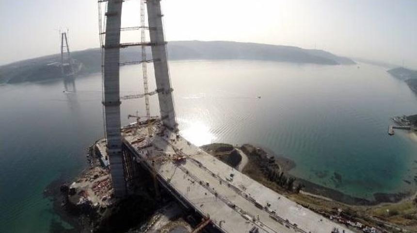 3'üncü Köprüye Ilk Çelik Tabliyeler Yerleştirildi