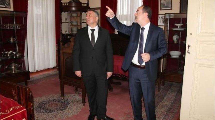 Edirne İl Emniyet M&uuml;d&uuml;r&uuml; Erdoğan&rsquo;dan, Belediye Başkanı G&uuml;rkan&rsquo;a Ziyaret
