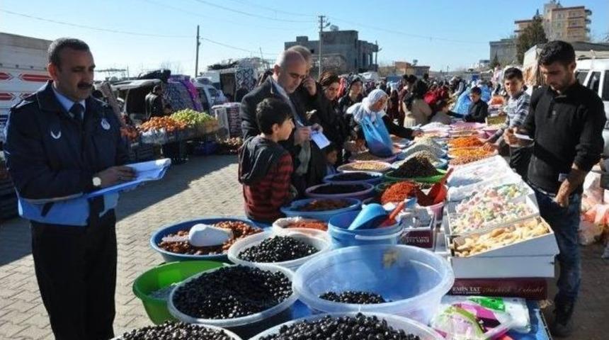 Dargeçit Zabıta Ekiplerinden Pazarcılara Denetim