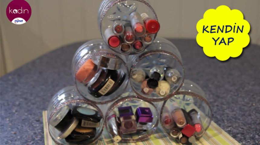 Atık pet şişeden &ccedil;ok ama&ccedil;lı kutu yapımı-  Siz de evde deneyebilirsiniz