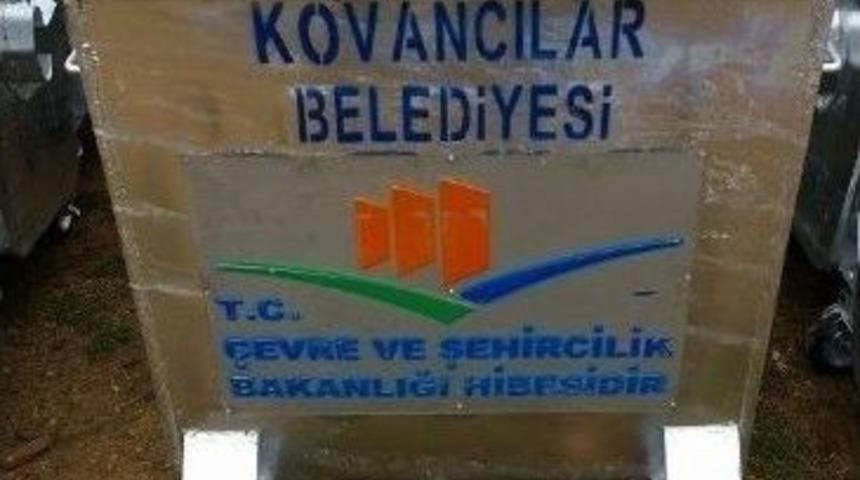 Kovancılar&rsquo;a 150 Adet &Ccedil;&ouml;p Konteyneri