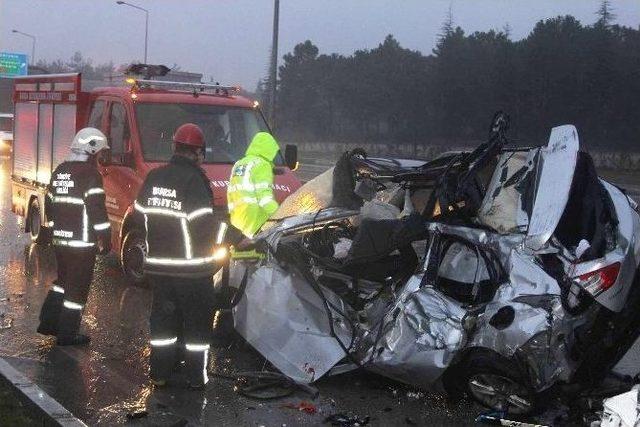 Bursa’da Trafik Kazası: 1 Ölü, 3 Yaralı