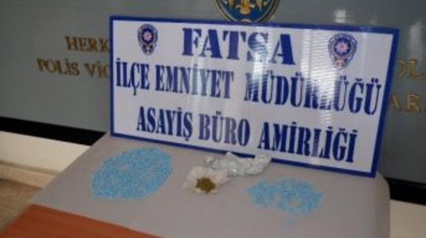 Fatsa&rsquo;da Uyuşturucu Hap Ve Esrar Ele Ge&ccedil;ti