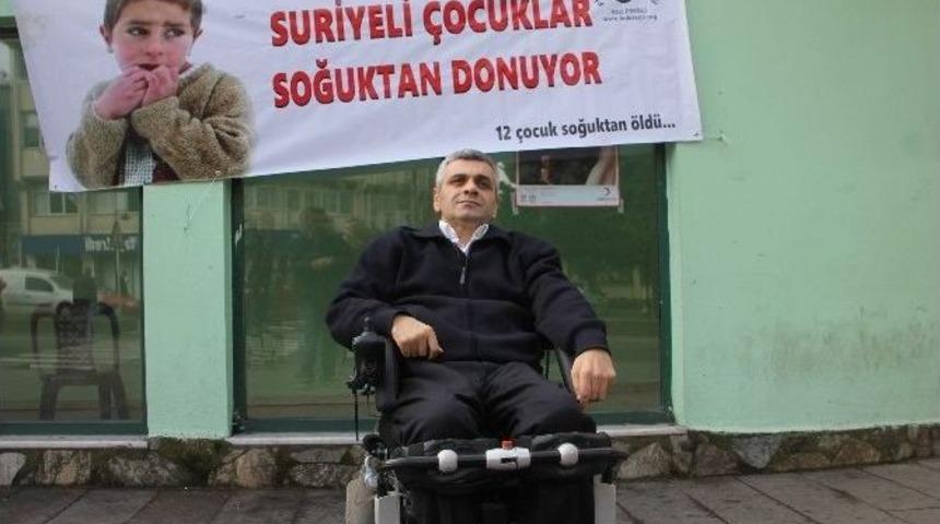 Engellilerden Suriyeli &Ccedil;ocuklar İ&ccedil;in Yardım Kampanyası