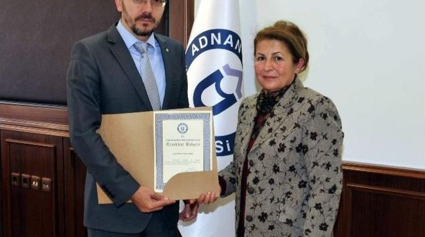 Ad&uuml; Hastanesi Bağış&ccedil;ısını Onurlandırdı