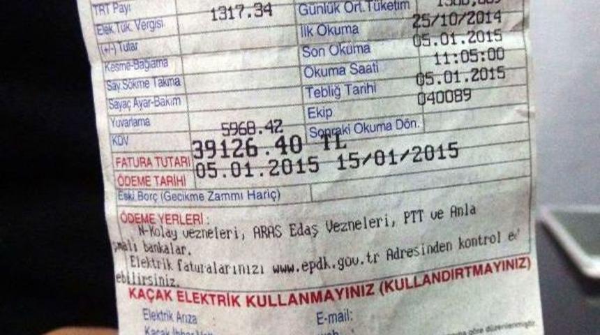 Boş Eve 39 Bin Lira Elektrik Faturası Geldi