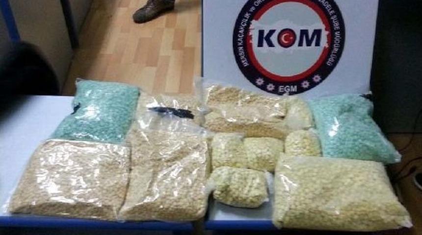Mersin'de 39 Bin Adet Ecstasy Hap Ele Ge&ccedil;irildi