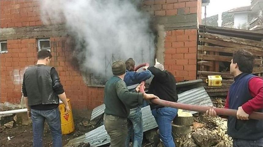 Vezirhan&rsquo;da Yangın Paniği