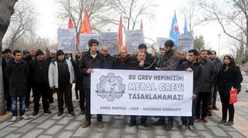 Gaziantep&rsquo;Te Metal Grevinin Yasaklanması Protesto Edildi