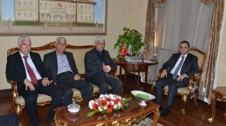 Ziraat Odası Y&ouml;neticilerinden Vali T&uuml;rker&rsquo;e Ziyaret