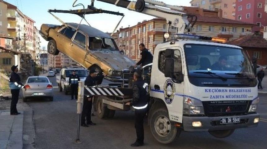 Ke&ccedil;i&ouml;ren&rsquo;in Sokakları Hurda Ara&ccedil;lardan Kurtuluyor