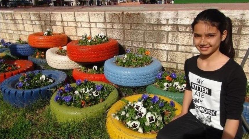 Ara&ccedil; Lastiklerinden Saksı