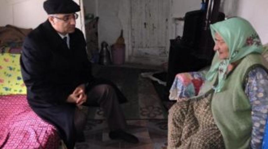 G&ouml;me&ccedil; Kaymakamı Yavuz&rsquo;dan Neriman Teyzeye Ziyaret