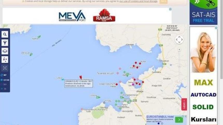 Radyoaktif Atık Y&uuml;kl&uuml; Olduğunu Ileri S&uuml;ren 'kuito' Gemisi Aliağa'ya S&ouml;k&uuml;me Getirildi