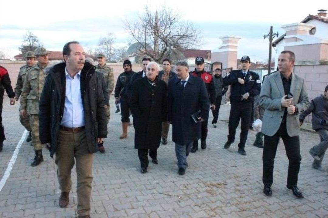 İl Kriz Heyeti, Taşkın Sahasına Helikopterle Gitti