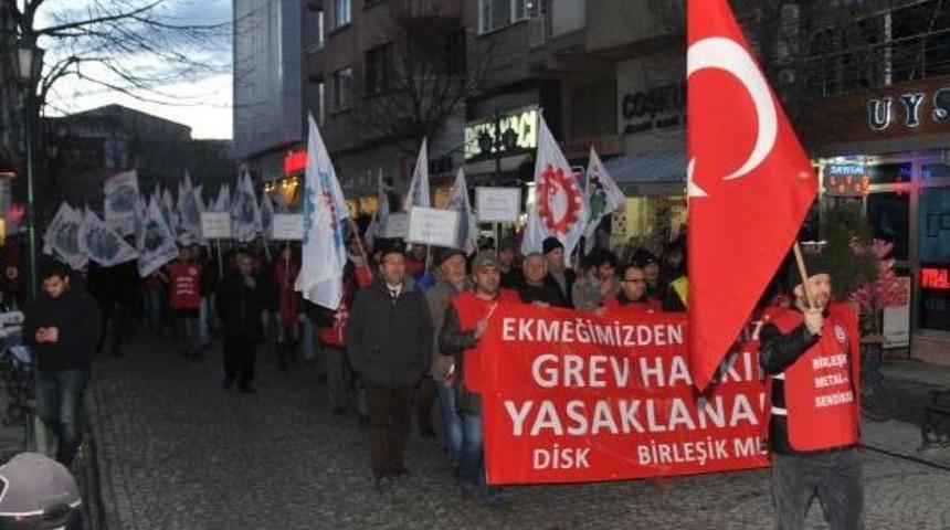 Eskişehir'de 300 Metal Iş&ccedil;isi Y&uuml;r&uuml;d&uuml;