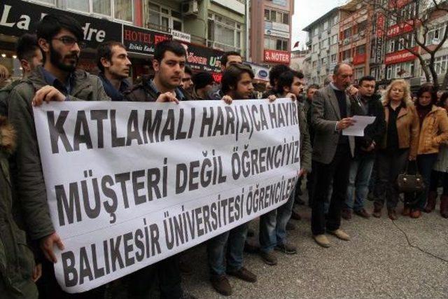 Balıkesir'de Üniversitelilerden 'katlamalı Harç' Protestosu