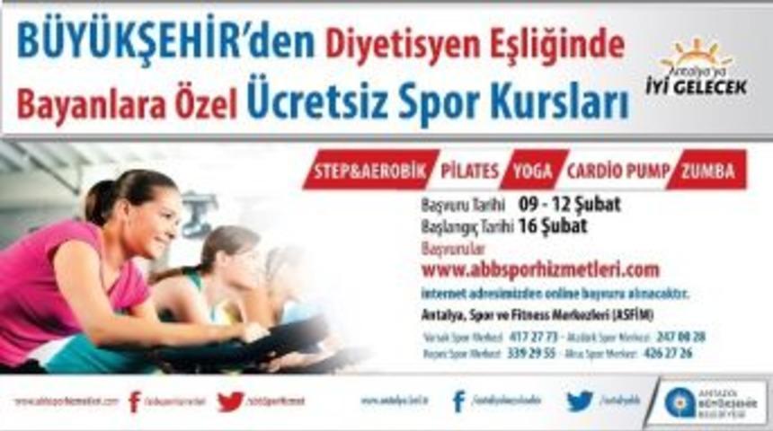 Kadınlara &Ouml;zel &Uuml;cretsiz Spor Kursları